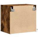 vidaXL 2 db sonoma tölgy színű fali éjjeliszekrény LED-világítással