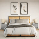 vidaXL 2 db szürke sonoma színű fali éjjeliszekrény LED-világítással