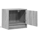 vidaXL 2 db szürke sonoma színű fali éjjeliszekrény LED-világítással