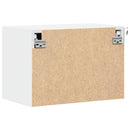 vidaXL fehér falra szerelhető éjjeliszekrény LED-világítással