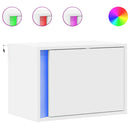 vidaXL 2 db fehér falra szerelhető éjjeliszekrény LED-világítással