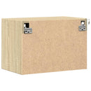 vidaXL sonoma tölgy színű fali éjjeliszekrény LED-világítással