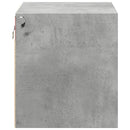 vidaXL betonszürke falra szerelhető éjjeliszekrény LED-világítással