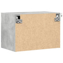 vidaXL betonszürke falra szerelhető éjjeliszekrény LED-világítással