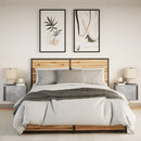 vidaXL 2 db betonszürke fali éjjeliszekrény LED-világítással