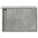 vidaXL 2 db betonszürke fali éjjeliszekrény LED-világítással