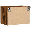 vidaXL füstös sonoma színű fali éjjeliszekrény LED-világítással