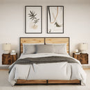 vidaXL 2 db sonoma tölgy színű fali éjjeliszekrény LED-világítással