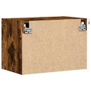 vidaXL 2 db sonoma tölgy színű fali éjjeliszekrény LED-világítással