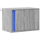 vidaXL szürke sonoma színű fali éjjeliszekrény LED-világítással