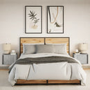 vidaXL 2 db szürke sonoma színű fali éjjeliszekrény LED-világítással