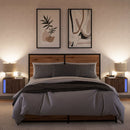 vidaXL 2 db barna tölgy színű éjjeliszekrény LED-világítással