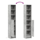 vidaXL betonszürke szerelt fa tálalószekrény LED-del 36 x 32,5 x 200cm