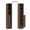 vidaXL barna tölgy szerelt fa tálalószekrény LED-del 36x32,5x200 cm