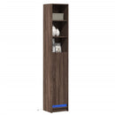 vidaXL barna tölgy szerelt fa tálalószekrény LED-del 36x32,5x200 cm
