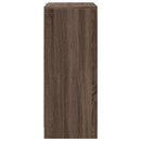 vidaXL barna tölgy színű szerelt fa tálalószekrény LED-del 77x34x85 cm