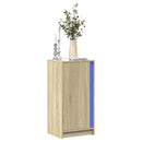 vidaXL sonoma tölgy szerelt fa tálalószekrény LED-del 42,5x34x85 cm