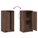 vidaXL barna tölgy szerelt fa LED-es tálalószekrény 42,5 x 34 x 85 cm