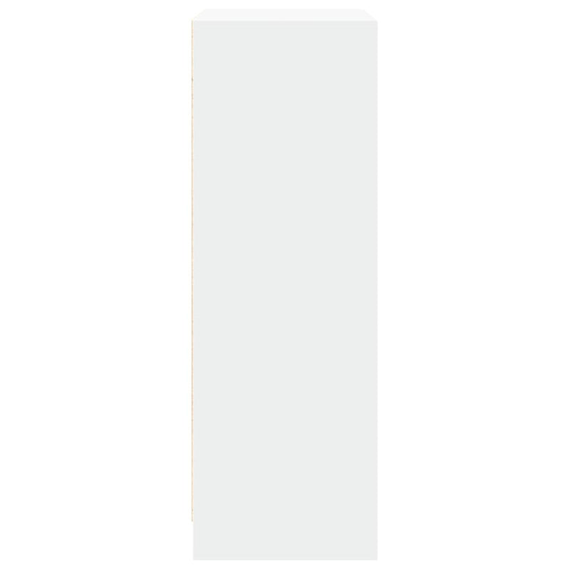 vidaXL fehér szerelt fa tálalószekrény LED-del 77 x 34 x 100 cm