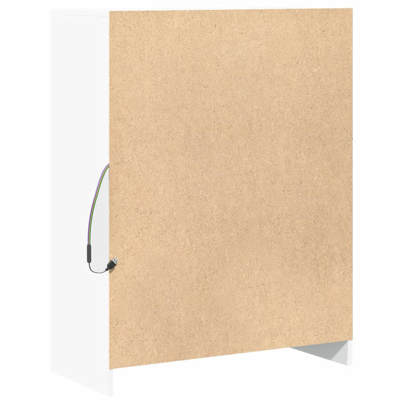 vidaXL fehér szerelt fa tálalószekrény LED-del 77 x 34 x 100 cm