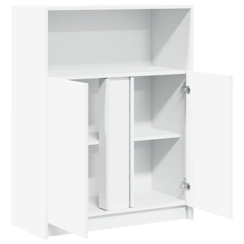 vidaXL fehér szerelt fa tálalószekrény LED-del 77 x 34 x 100 cm