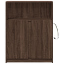vidaXL barna tölgy szerelt fa tálalószekrény LED-del 77x34x100 cm