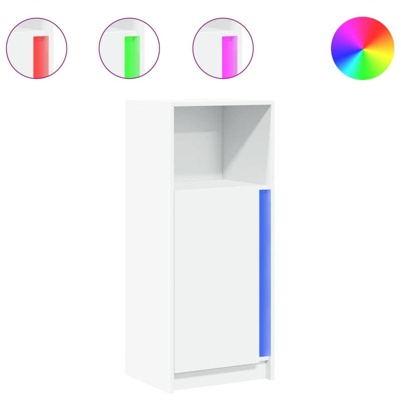 vidaXL fehér szerelt fa tálalószekrény LED-del 42,5 x 34 x 100 cm