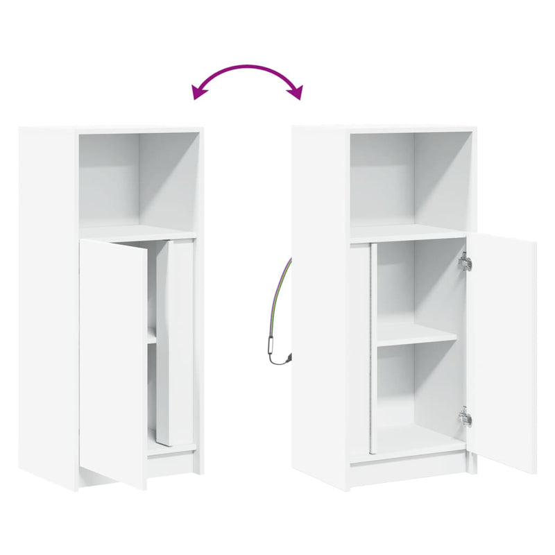 vidaXL fehér szerelt fa tálalószekrény LED-del 42,5 x 34 x 100 cm