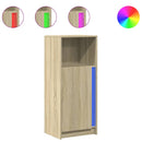 vidaXL sonoma tölgy szerelt fa tálalószekrény LED-del 42,5x34x100 cm