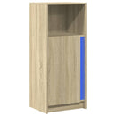 vidaXL sonoma tölgy szerelt fa tálalószekrény LED-del 42,5x34x100 cm
