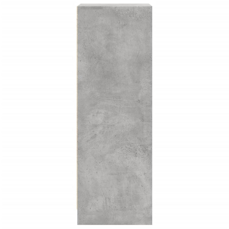 vidaXL betonszürke szerelt fa LED-es tálalószekrény 42,5 x 34 x 100 cm
