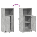 vidaXL betonszürke szerelt fa LED-es tálalószekrény 42,5 x 34 x 100 cm