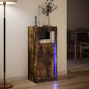 vidaXL füstös tölgy szerelt fa tálalószekrény LED-del 42,5x34x100 cm
