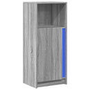 vidaXL szürke sonoma szerelt fa tálalószekrény LED-del 42,5x34x100 cm