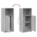 vidaXL szürke sonoma szerelt fa tálalószekrény LED-del 42,5x34x100 cm