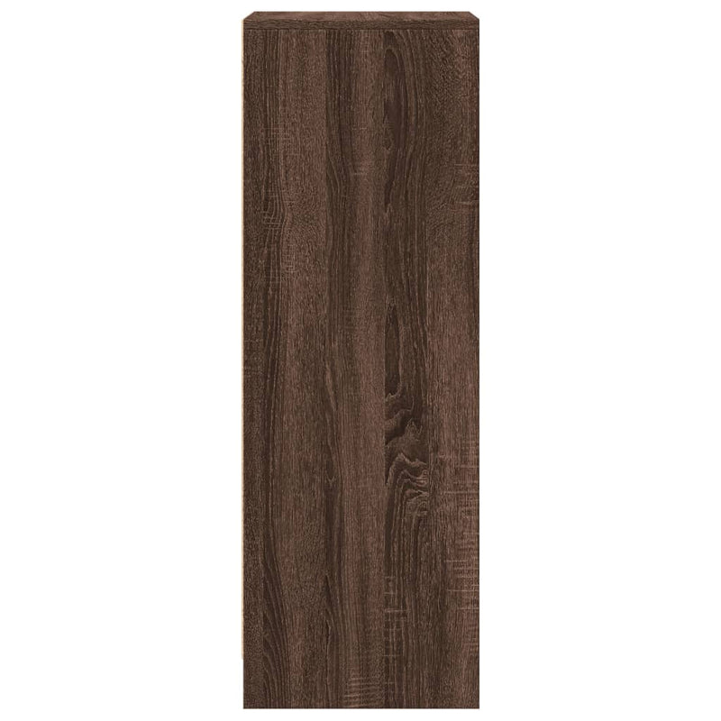 vidaXL barna tölgy szerelt fa tálalószekrény LED-del 42,5x34x100 cm