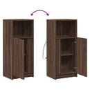 vidaXL barna tölgy szerelt fa tálalószekrény LED-del 42,5x34x100 cm