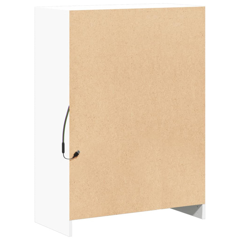 vidaXL fehér szerelt fa tálalószekrény LED-del 72 x 34 x 100 cm