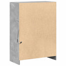 vidaXL betonszürke szerelt fa tálalószekrény LED-del 72x34x100 cm