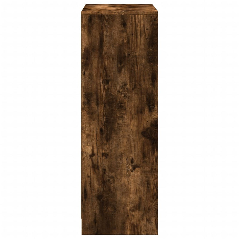 vidaXL füstös tölgy szerelt fa tálalószekrény LED-del 72x34x100 cm
