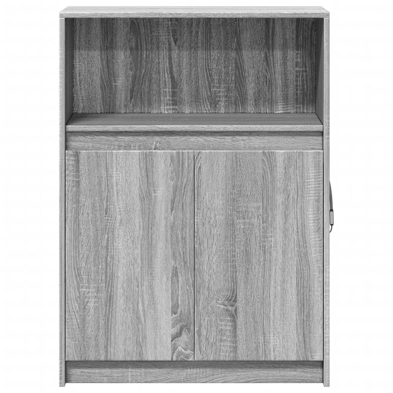 vidaXL szürke sonoma szerelt fa tálalószekrény LED-del 72x34x100 cm