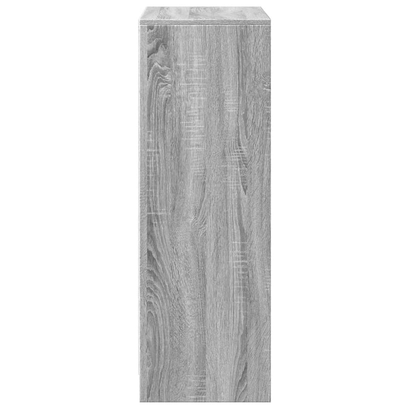 vidaXL szürke sonoma szerelt fa tálalószekrény LED-del 72x34x100 cm