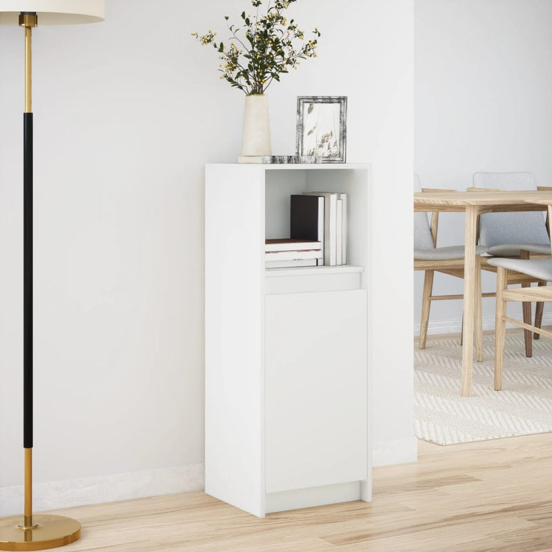 vidaXL fehér szerelt fa tálalószekrény LED-del 38 x 34 x 100 cm