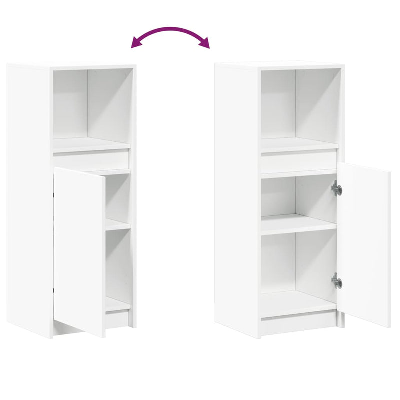 vidaXL fehér szerelt fa tálalószekrény LED-del 38 x 34 x 100 cm