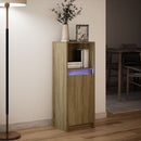 vidaXL sonoma tölgy szerelt fa tálalószekrény LED-del 38 x 34 x 100 cm