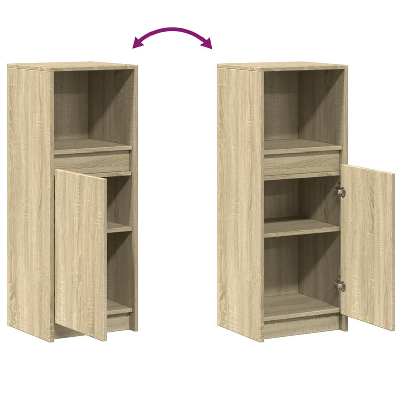 vidaXL sonoma tölgy szerelt fa tálalószekrény LED-del 38 x 34 x 100 cm