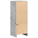 vidaXL betonszürke szerelt fa tálalószekrény LED-del 38 x 34 x 100 cm