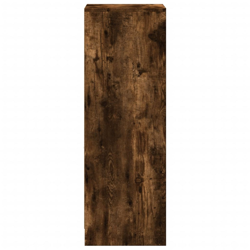 vidaXL füstös tölgy szerelt fa tálalószekrény LED-del 38 x 34 x 100 cm