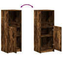 vidaXL füstös tölgy szerelt fa tálalószekrény LED-del 38 x 34 x 100 cm