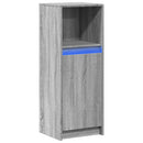 vidaXL szürke sonoma szerelt fa tálalószekrény LED-del 38x34x100 cm